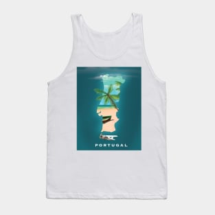 Portugal Map Travel Poster Tank Top